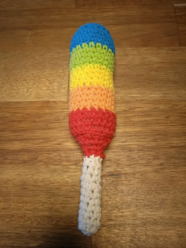 Paletas Tejida con sonajero