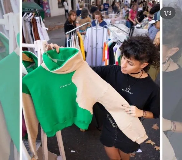 [PROD525] Buzo verde y beige "Menine lua" talle 1