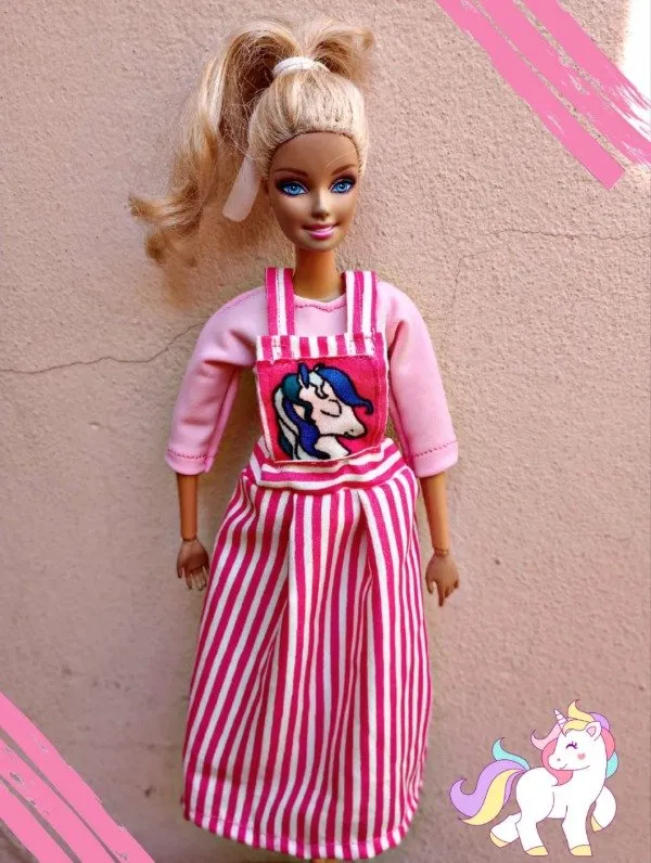 Jumper larga unicornio remera r rosa