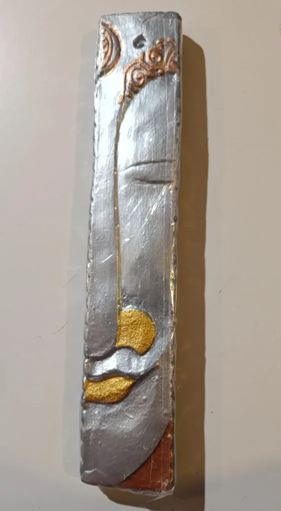 Porta sahumerio Gris y dorado