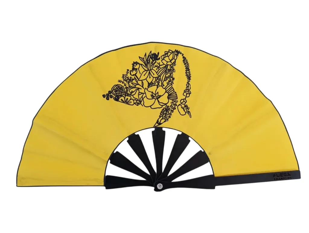 Abanico Pañuelo amarillo chico